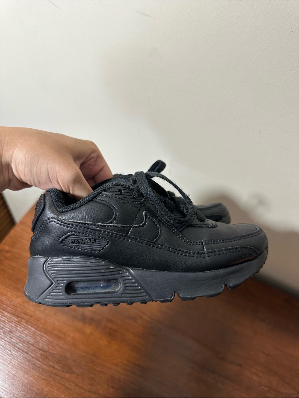 Nike Kids' All Black Air Max Sneakers 13C